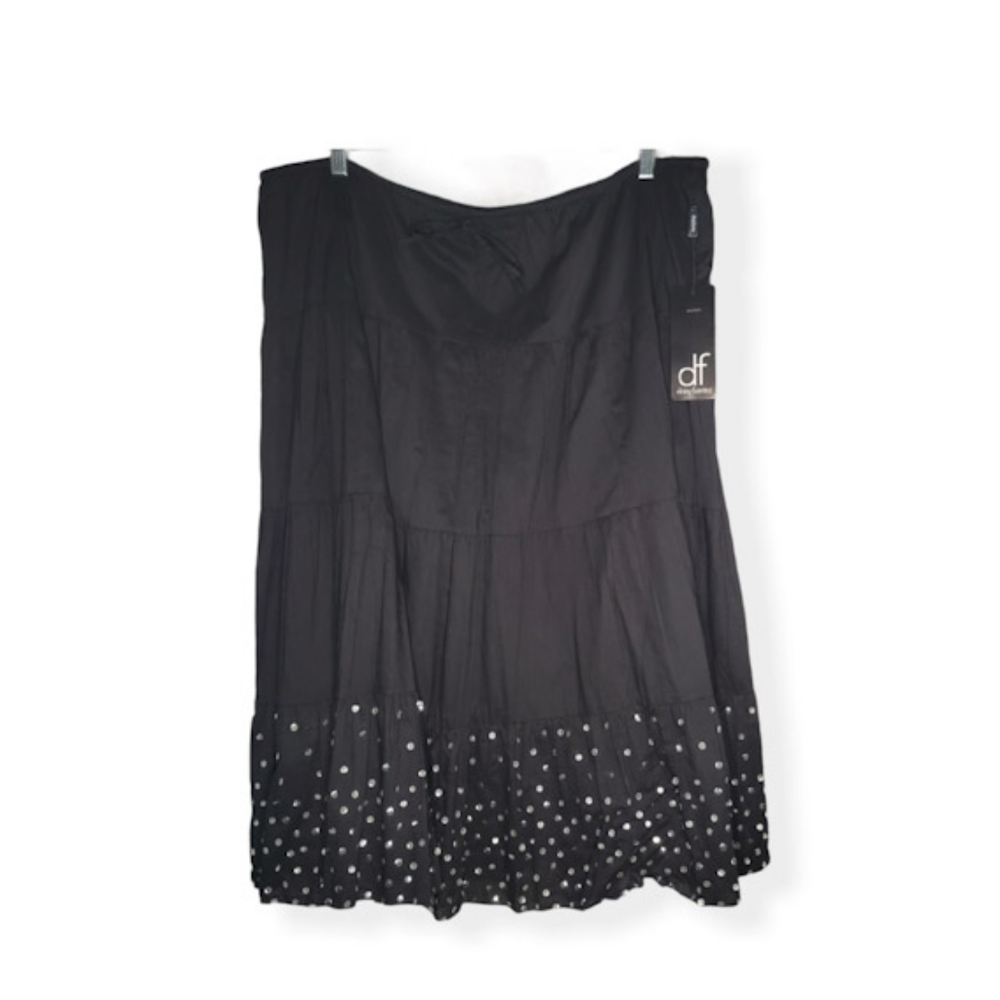 NWT Black tied maxi skirt with sequins